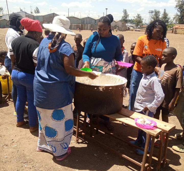 Feeding program in Mukuru