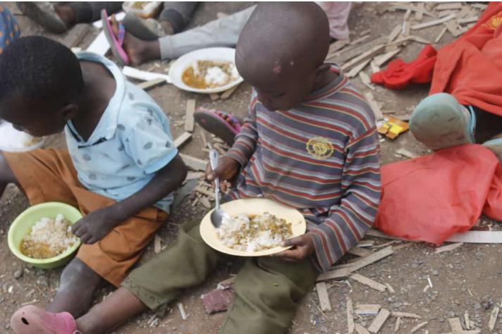 Children receiving meals